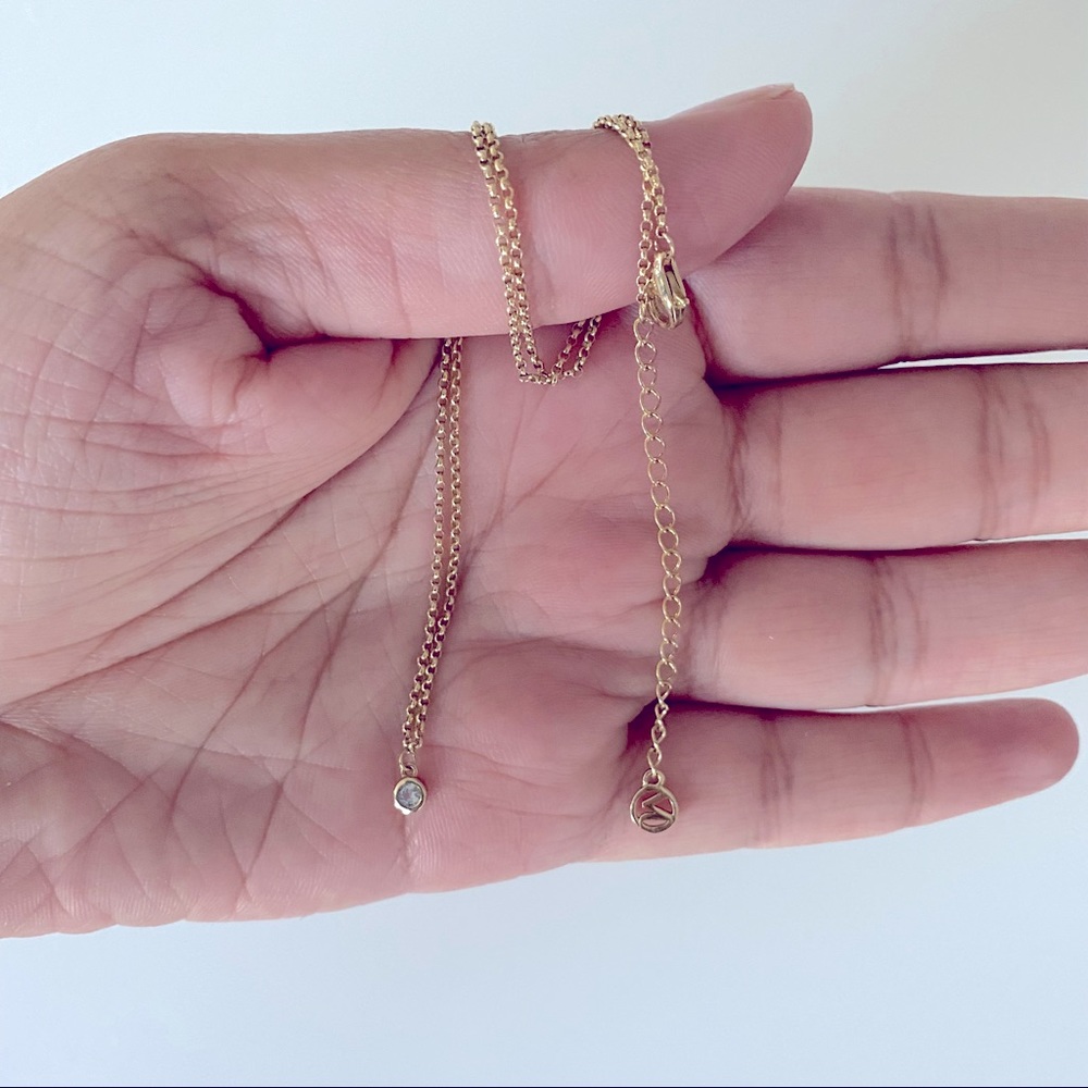 Mejuri Gold Necklace with White Pendant - Picture 7 of 7
